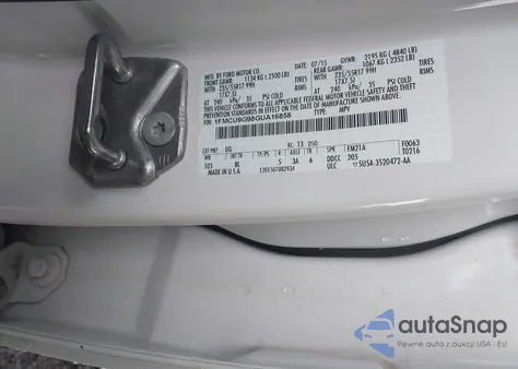 2016 Ford Escape Se z USA, uszkodzony, nr VIN 1FMCU9G98GUA16858